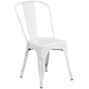 Flash Furniture CH-31330-2-30-WH-GG 23 3/4" Square Table & (2) Chair Set - Steel, White thumbnail 3