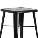 Flash Furniture CH-31330B-2-30GB-BK-GG 27 3/4" Square Bar Height Table w/ (2) Bar Stool Set - Black Steel Top, Steel Base thumbnail 5