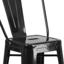 Flash Furniture CH-31330B-2-30GB-BK-GG 27 3/4" Square Bar Height Table w/ (2) Bar Stool Set - Black Steel Top, Steel Base thumbnail 6