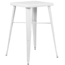 Flash Furniture CH-31330B-2-30SQ-WH-GG 27 3/4" Square Bar Height Table w/ (2) Bar Stool Set - White Steel Top, Steel Base thumbnail 2