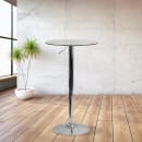 Flash Furniture CH-5-GG 23 1/2" Round Table w/ Swivel Glass Top - Chrome thumbnail 3