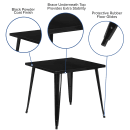 Flash Furniture CH-51040-29-BK-GG 31 3/4" Square Dining Height Table - Metal, Black thumbnail 3
