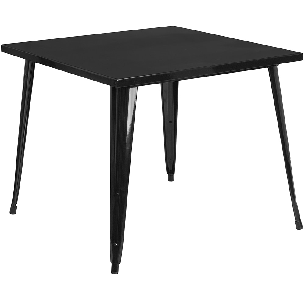 Flash Furniture CH-51050-29-BK-GG 35 1/2" Square Dining Height Table - Metal, Black