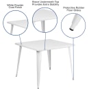 Flash Furniture CH-51050-29-WH-GG 35 1/2" Square Dining Height Table - Metal, White thumbnail 3