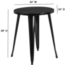 Flash Furniture CH-51080-29-BK-GG 24" Round Dining Height Table - Metal, Black thumbnail 2