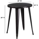 Flash Furniture CH-51080-29-BQ-GG 24" Round Dining Height Table - Metal, Black & Antique Gold thumbnail 2