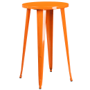 Flash Furniture CH-51080BH-2-30SQST-OR-GG 24" Round Bar Height Table w/ (2) Bar Stool Set - Orange Steel Top, Steel Base thumbnail 2
