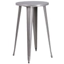 Flash Furniture CH-51080BH-2-30SQST-SIL-GG 24" Round Bar Height Table w/ (2) Bar Stool Set - Silver Steel Top, Steel Base thumbnail 2