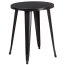 Flash Furniture CH-51080TH-2-18VRT-BQ-GG 24" Round Table & (2) Chair Set - Metal, Black & Antique Gold thumbnail 2