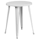 Flash Furniture CH-51080TH-4-18VRT-WH-GG 24" Round Table & (4) Chair Set - Metal, White thumbnail 2
