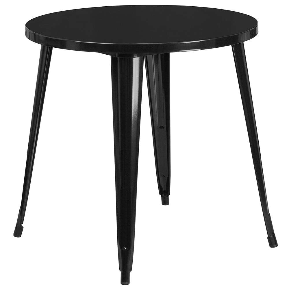 Flash Furniture CH-51090-29-BK-GG 30" Round Dining Height Table - Metal, Black