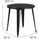Flash Furniture CH-51090-29-BQ-GG 30" Round Dining Height Table - Metal, Black & Antique Gold thumbnail 2