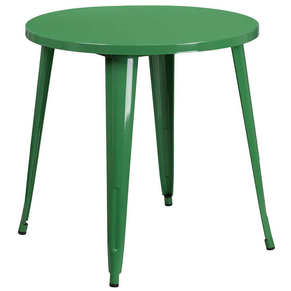 Flash Furniture CH-51090-29-GN-GG 30" Round Dining Height Table - Metal, Green