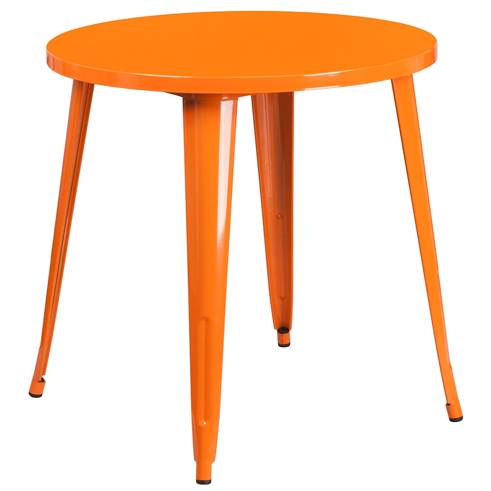 Flash Furniture CH-51090-29-OR-GG 30" Round Dining Height Table - Metal, Orange
