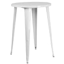 Flash Furniture CH-51090BH-2-30SQST-WH-GG 30" Square Bar Height Table w/ (2) Bar Stool Set - White Steel Top, Steel Base thumbnail 2