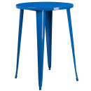 Flash Furniture CH-51090BH-2-30VRT-BL-GG 30" Square Bar Height Table w/ (2) Bar Stool Set - Blue Steel Top, Steel Base thumbnail 2