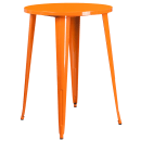 Flash Furniture CH-51090BH-2-30VRT-OR-GG 30" Square Bar Height Table w/ (2) Bar Stool Set - Orange Steel Top, Steel Base thumbnail 2