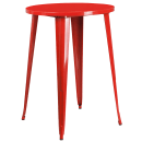 Flash Furniture CH-51090BH-4-30VRT-RED-GG 30" Square Bar Height Table w/ (4) Bar Stool Set - Red Steel Top, Steel Base thumbnail 2