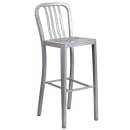 Flash Furniture CH-51090BH-4-30VRT-SIL-GG 30" Square Bar Height Table w/ (4) Bar Stool Set - Silver Steel Top, Steel Base thumbnail 3