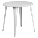 Flash Furniture CH-51090TH-2-18CAFE-WH-GG 30" Round Table & (2) Café Chair Set - Metal, White thumbnail 2