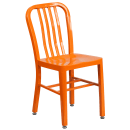 Flash Furniture CH-51090TH-2-18VRT-OR-GG 30" Round Table & (2) Chair Set - Metal, Orange thumbnail 3
