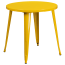 Flash Furniture CH-51090TH-2-18VRT-YL-GG 30" Round Table & (2) Chair Set - Metal, Yellow thumbnail 2