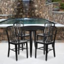 Flash Furniture CH-51090TH-4-18VRT-BK-GG 30" Round Table & (4) Chair Set - Metal, Black thumbnail 4