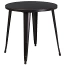 Flash Furniture CH-51090TH-4-18VRT-BQ-GG 30" Round Table & (4) Chair Set - Metal, Black & Antique Gold thumbnail 2