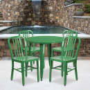Flash Furniture CH-51090TH-4-18VRT-GN-GG 30" Round Table & (4) Chair Set - Metal, Green thumbnail 4