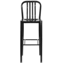 Flash Furniture CH-61200-30-BK-GG Bar Stool w/ Vertical Slat Back & Metal Seat, Black thumbnail 5