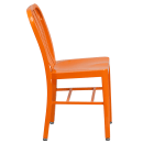 Flash Furniture CH-61200-18-OR-GG Chair w/ Vertical Slat Back - Steel, Orange thumbnail 3