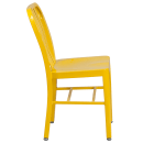 Flash Furniture CH-61200-18-YL-GG Chair w/ Vertical Slat Back - Steel, Yellow thumbnail 3