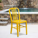 Flash Furniture CH-61200-18-YL-GG Chair w/ Vertical Slat Back - Steel, Yellow thumbnail 9
