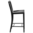 Flash Furniture CH-61200-24-BK-GG Counter Height Bar Stool w/ Vertical Slat Back & Metal Seat, Black thumbnail 3