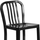 Flash Furniture CH-61200-24-BK-GG Counter Height Bar Stool w/ Vertical Slat Back & Metal Seat, Black thumbnail 7