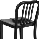 Flash Furniture CH-61200-24-BK-GG Counter Height Bar Stool w/ Vertical Slat Back & Metal Seat, Black thumbnail 8