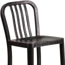 Flash Furniture CH-61200-24-BQ-GG Counter Height Bar Stool w/ Vertical Slat Back & Metal Seat, Black Antique Gold thumbnail 7