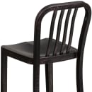 Flash Furniture CH-61200-24-BQ-GG Counter Height Bar Stool w/ Vertical Slat Back & Metal Seat, Black Antique Gold thumbnail 8