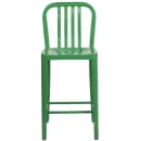 Flash Furniture CH-61200-24-GN-GG Counter Height Bar Stool w/ Vertical Slat Back & Metal Seat, Green thumbnail 5