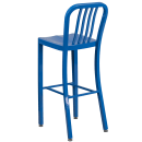 Flash Furniture CH-61200-30-BL-GG Bar Stool w/ Vertical Slat Back & Metal Seat, Blue thumbnail 4