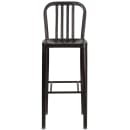Flash Furniture CH-61200-30-BQ-GG Bar Stool w/ Vertical Slat Back & Metal Seat, Black Antique Gold thumbnail 5