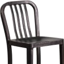 Flash Furniture CH-61200-30-BQ-GG Bar Stool w/ Vertical Slat Back & Metal Seat, Black Antique Gold thumbnail 7