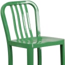 Flash Furniture CH-61200-30-GN-GG Bar Stool w/ Vertical Slat Back & Metal Seat, Green thumbnail 7