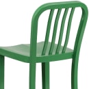 Flash Furniture CH-61200-30-GN-GG Bar Stool w/ Vertical Slat Back & Metal Seat, Green thumbnail 8