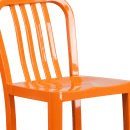 Flash Furniture CH-61200-30-OR-GG Bar Stool w/ Vertical Slat Back & Metal Seat, Orange thumbnail 7