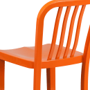 Flash Furniture CH-61200-30-OR-GG Bar Stool w/ Vertical Slat Back & Metal Seat, Orange thumbnail 8