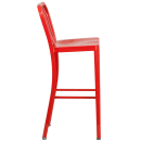 Flash Furniture CH-61200-30-RED-GG Bar Stool w/ Vertical Slat Back & Metal Seat, Red thumbnail 3