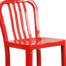 Flash Furniture CH-61200-30-RED-GG Bar Stool w/ Vertical Slat Back & Metal Seat, Red thumbnail 7