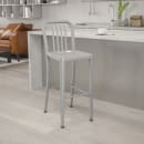 Flash Furniture CH-61200-30-SIL-GG Bar Stool w/ Vertical Slat Back & Metal Seat, Silver thumbnail 10