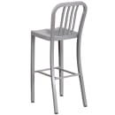 Flash Furniture CH-61200-30-SIL-GG Bar Stool w/ Vertical Slat Back & Metal Seat, Silver thumbnail 4